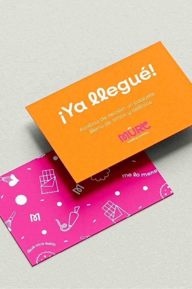 vibrant colorful elegant playful abstract classy trendy bakery shop greeting card design