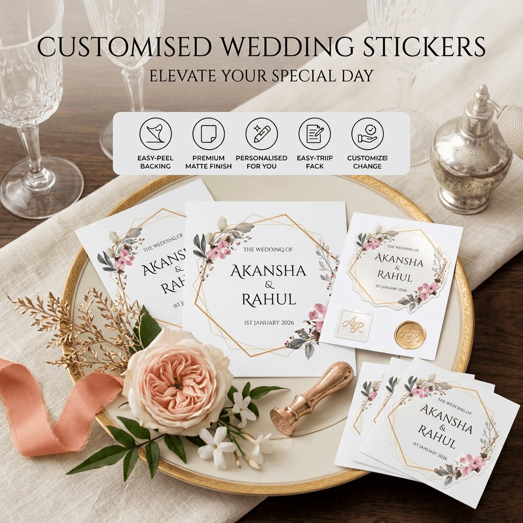 CUSTOMISED WEDDING STICKER